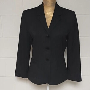 Karen Kane Fitted Blazer, Jacket, Pockets, Stretch, Lined, 3 button front